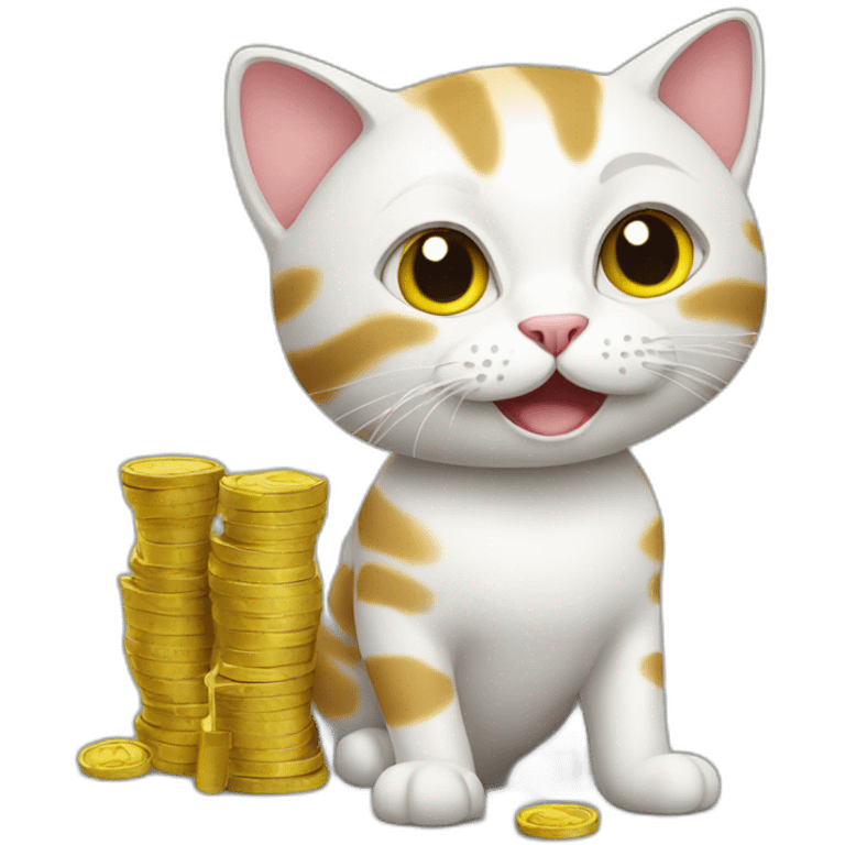 cat with money emoji