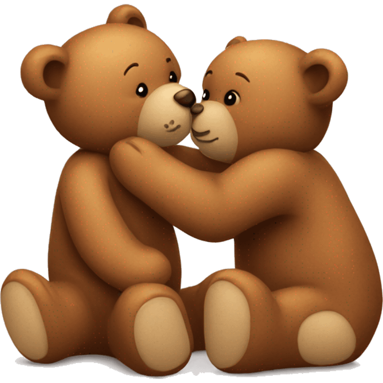 teddy bear kissing another teddy bear emoji