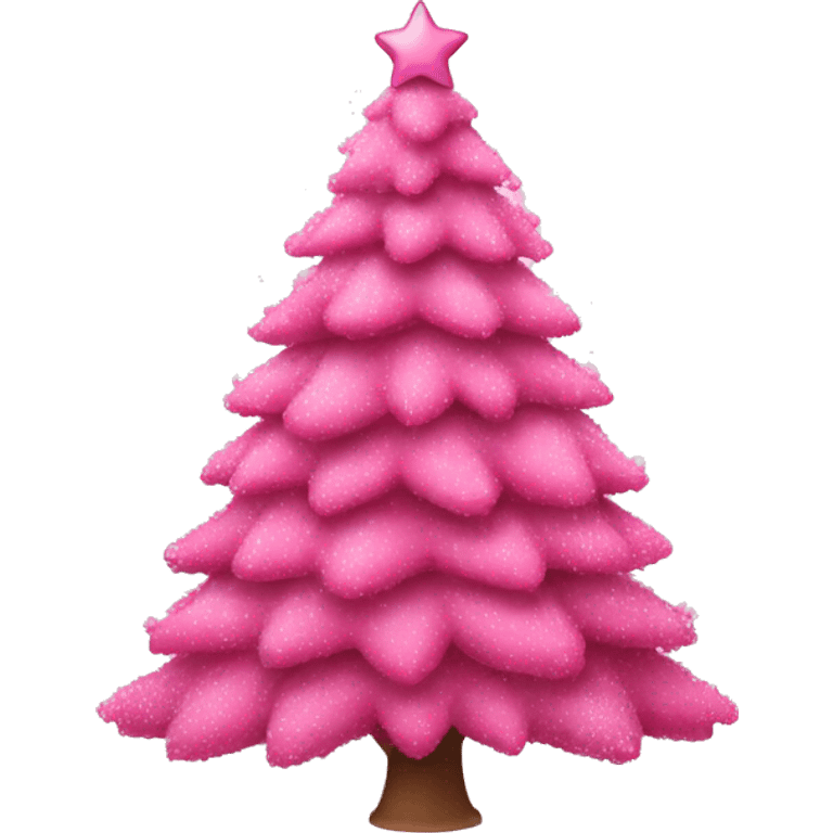 Pink Christmas tree emoji