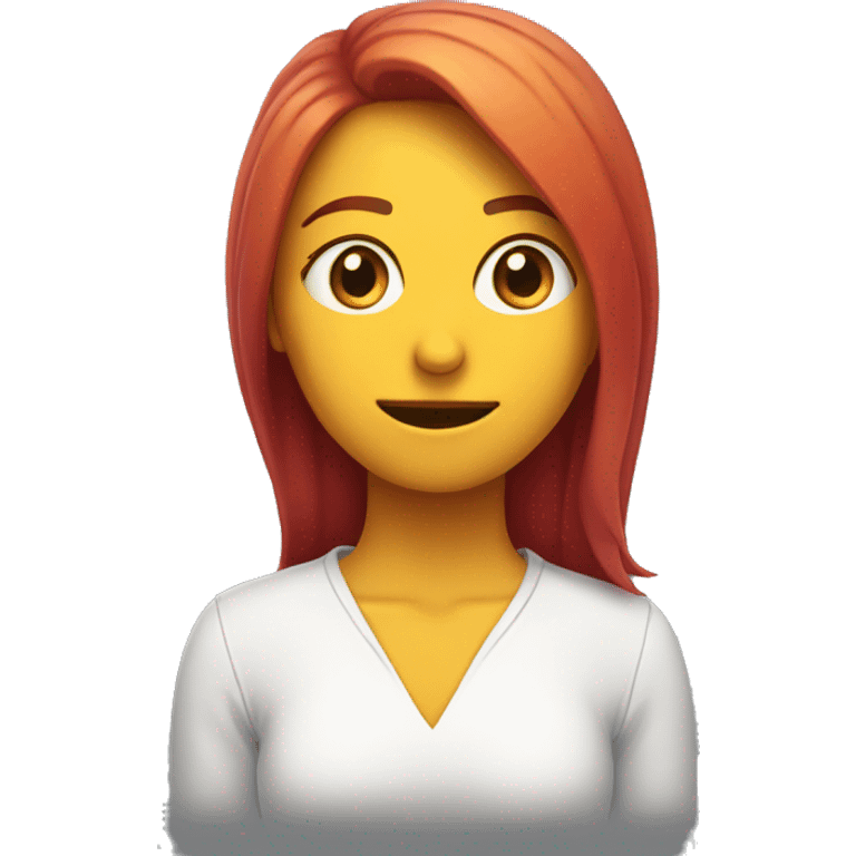 Chica pelirroja durmiendo emoji