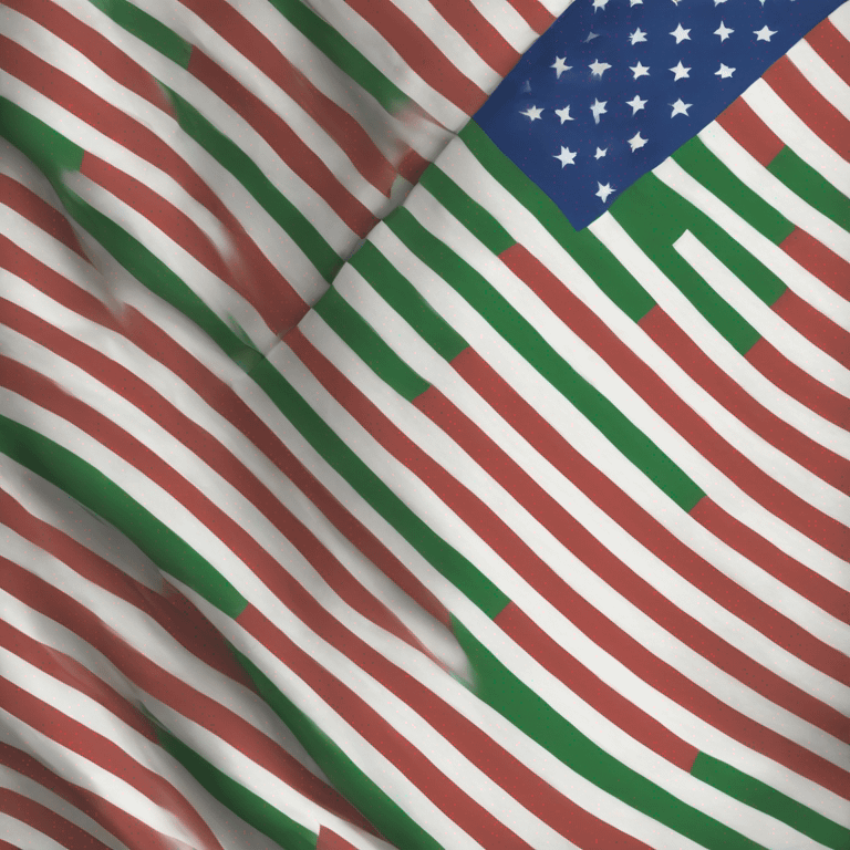 Half American flag half Italian flag  emoji