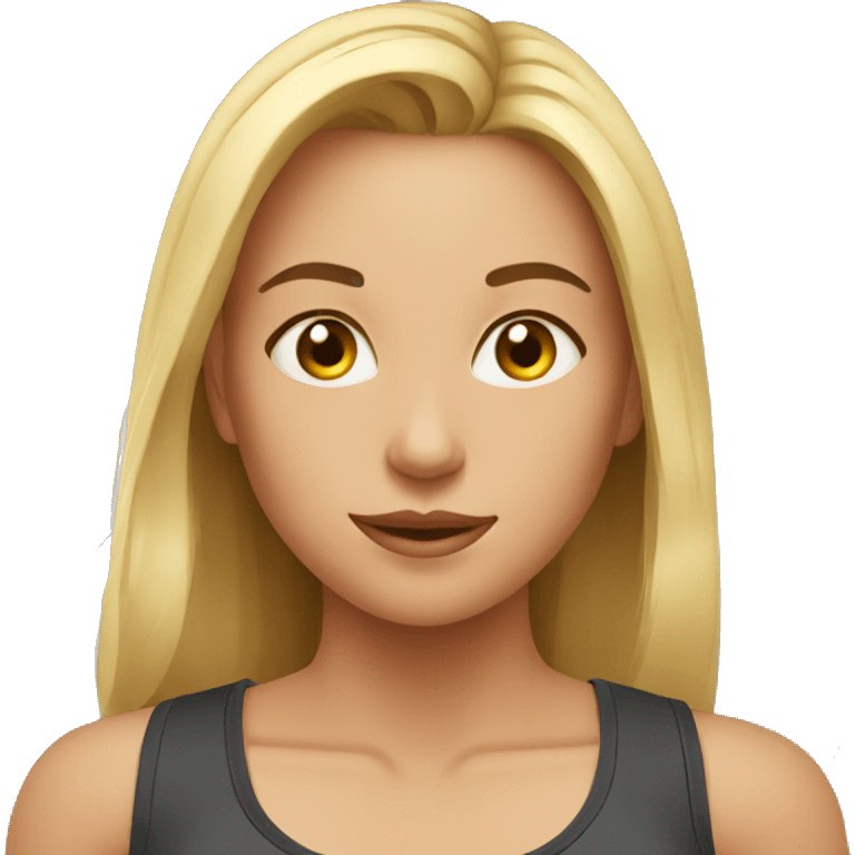 young lady at the gym emoji