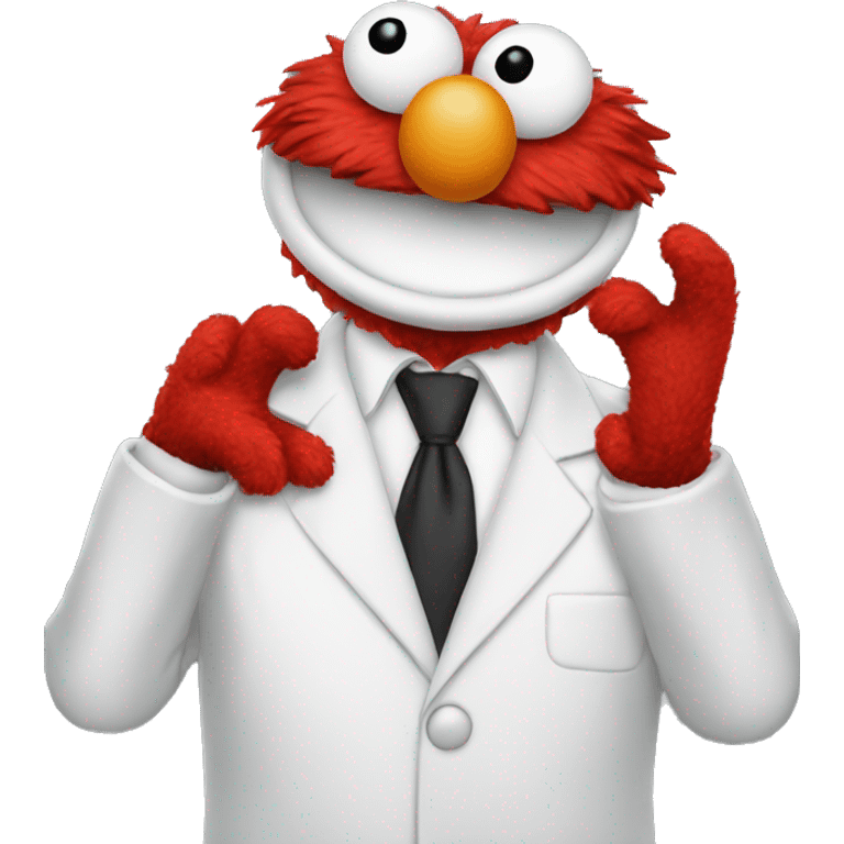 elmo with a white suit emoji