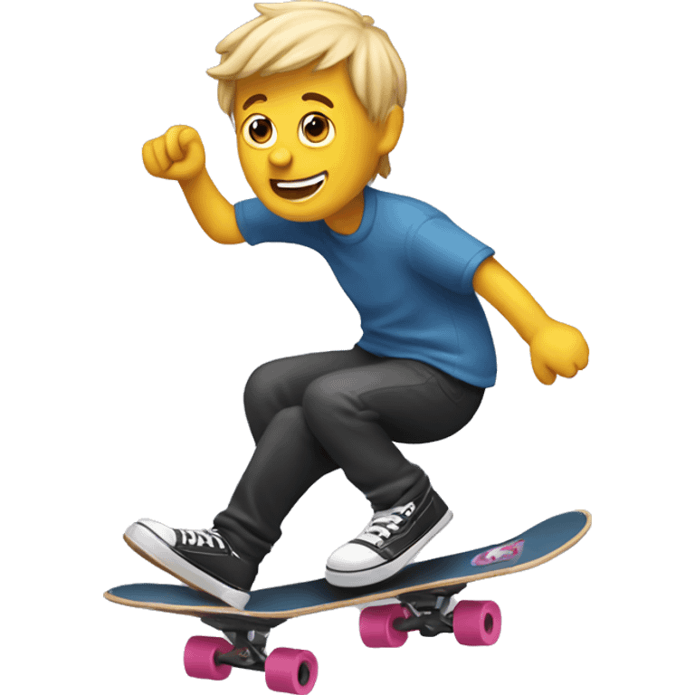 Yorkshire riding skateboard emoji