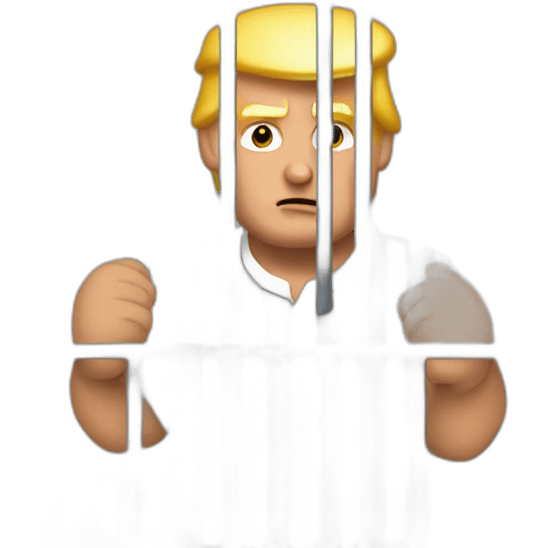 Trump behind bars emoji