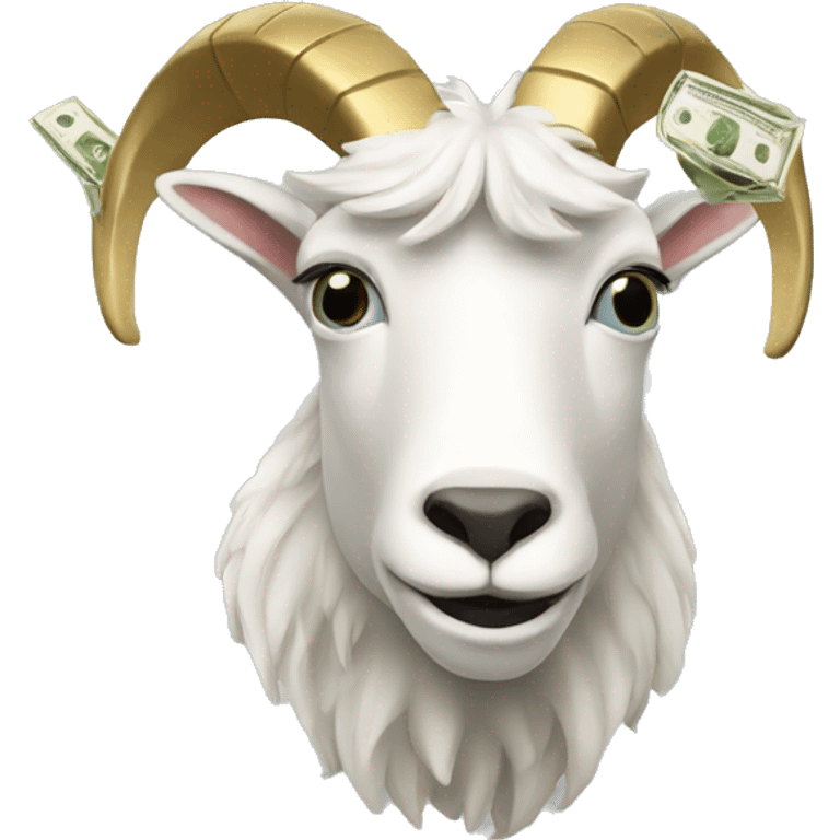 mountain goat with money emoji