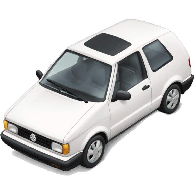 White wolskwagen polo car emoji