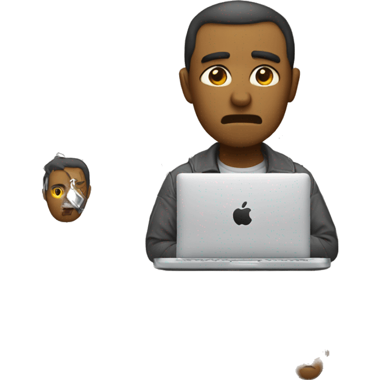 sad developer with macbook  emoji