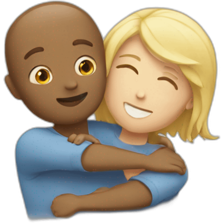 two white people hugging emoji