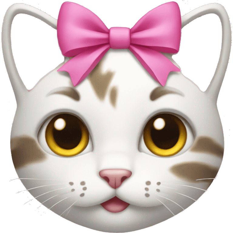 kitty with pink bow emoji