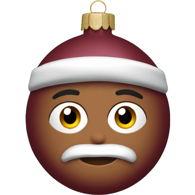 Maroon Christmas ornament emoji