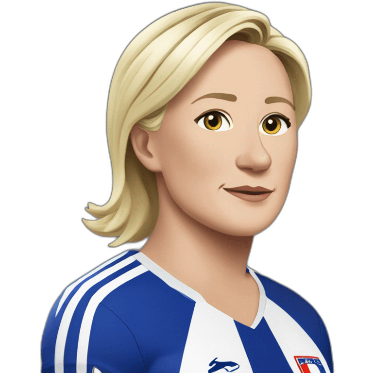 Marine Le Pen qui joue au foot emoji