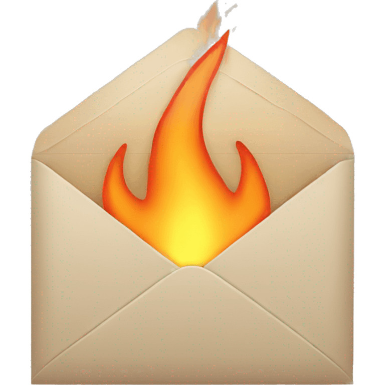 envelope with fire emoji