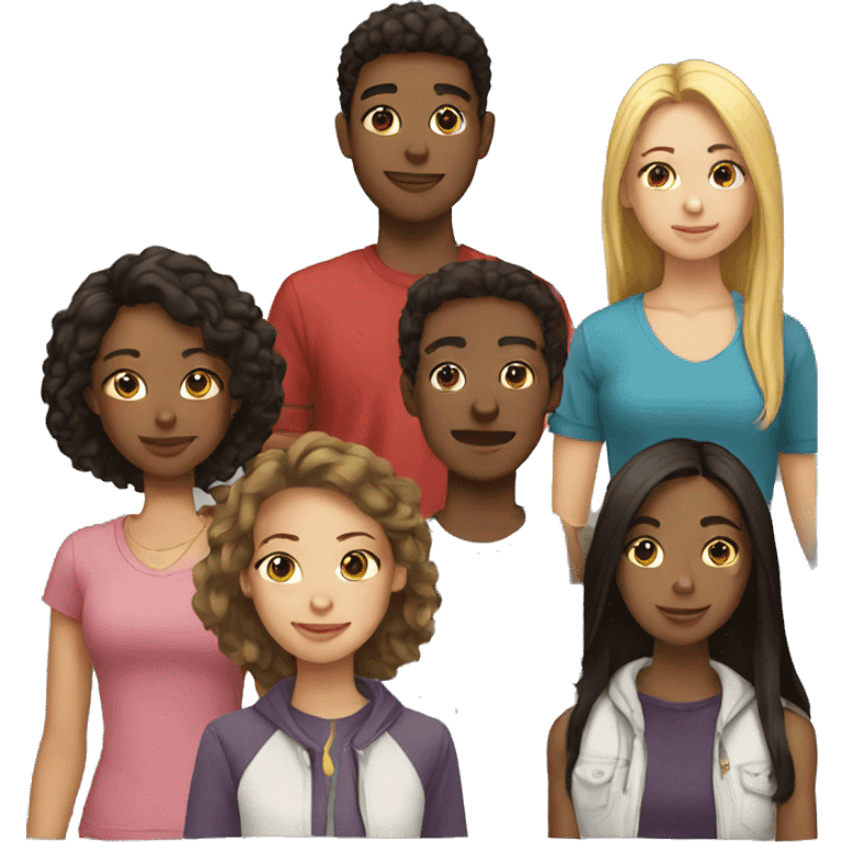 group of teenagers emoji