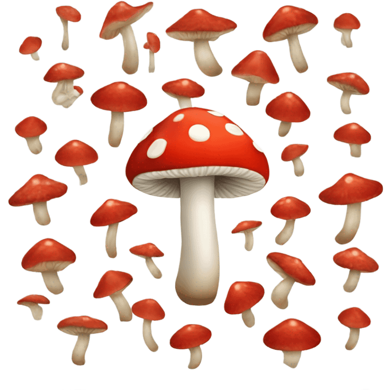 red and white mushroom emoji