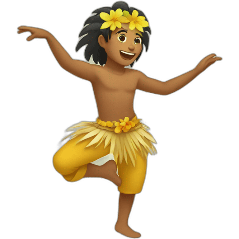 Tahitian dancing boy emoji