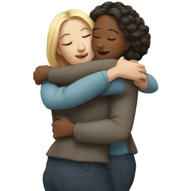 Hug two women   emoji