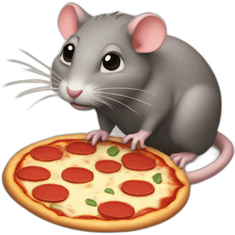 pizza rat (iOS 17 emoji style) emoji