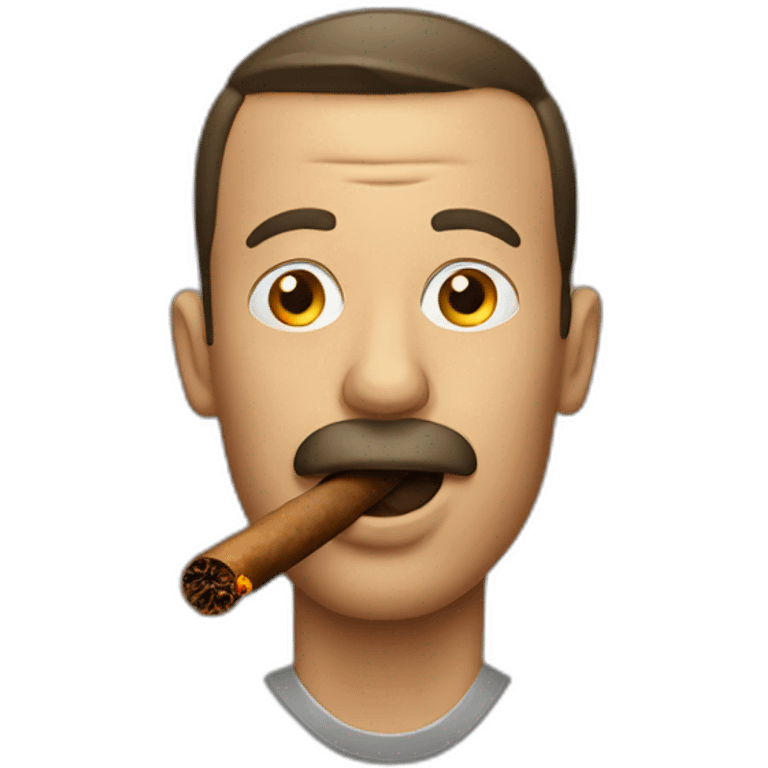 Man with cigar in his mouth emoji