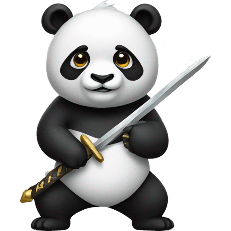 Panda holding a sword  emoji