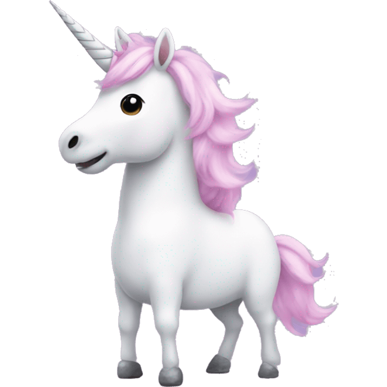 Unicorn best friends with a mouse in a tutu emoji