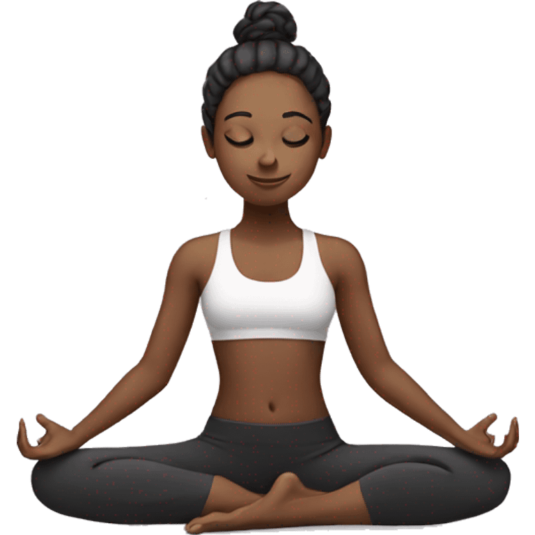 Girl yoga  emoji