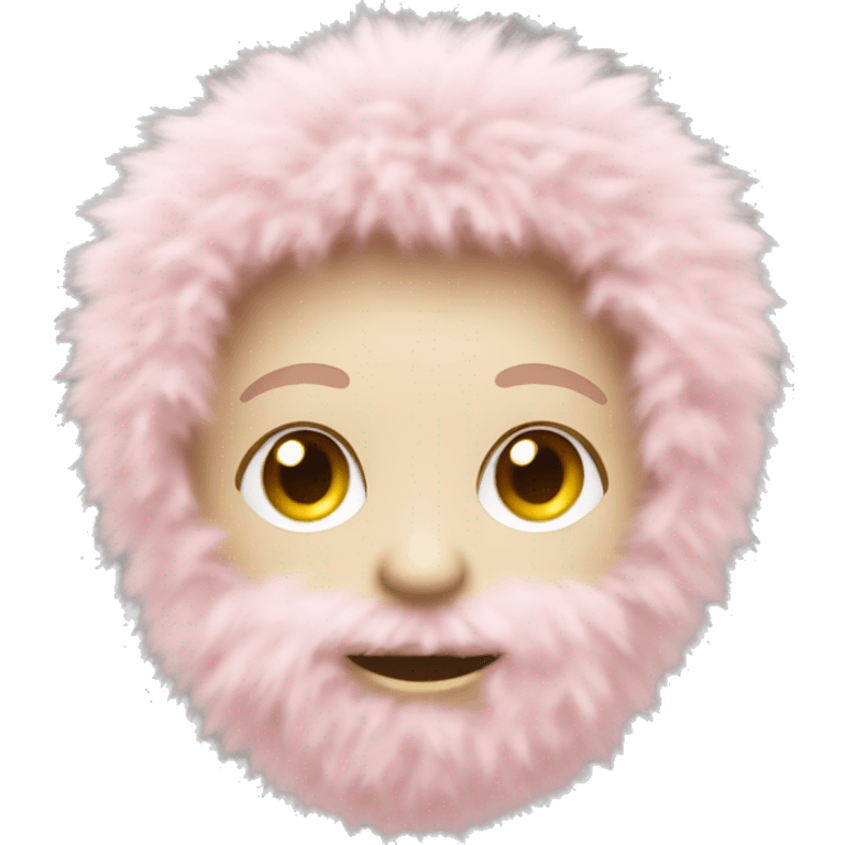 Light pink fuzzy lether P emoji