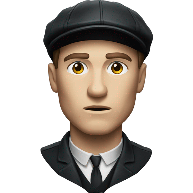 Tommy shelby black cap frowning face emoji