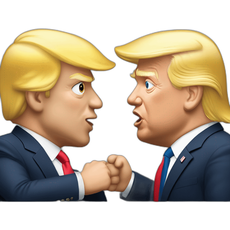 Emmanuel Macron et Donald Trump faisant un bisou emoji