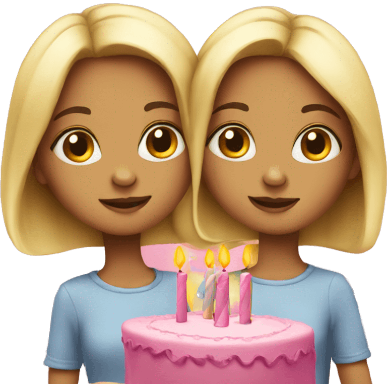 Birthday for twin girls emoji