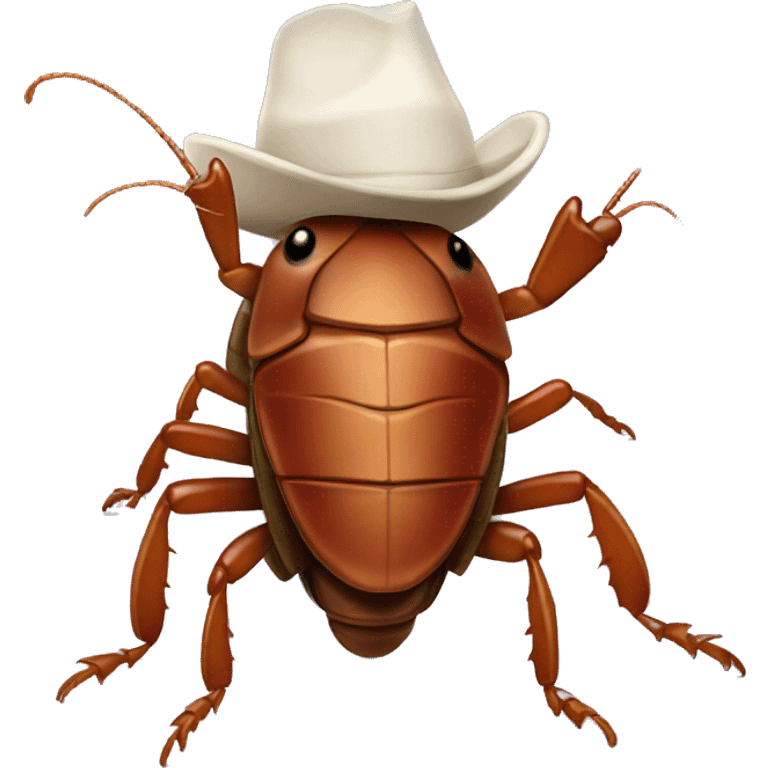 Cockroach with a hat  emoji