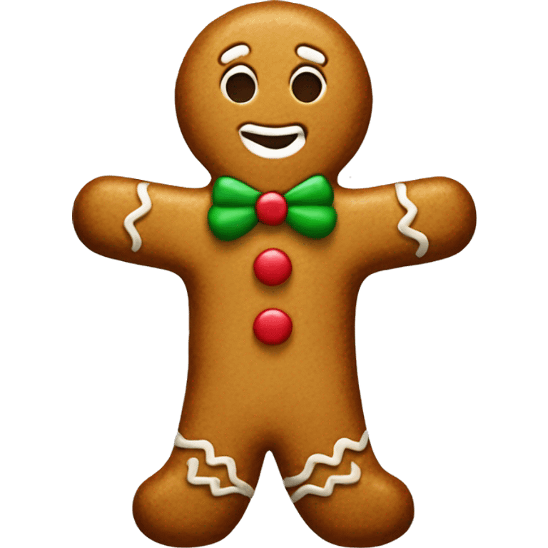 Beige gingerbread man emoji