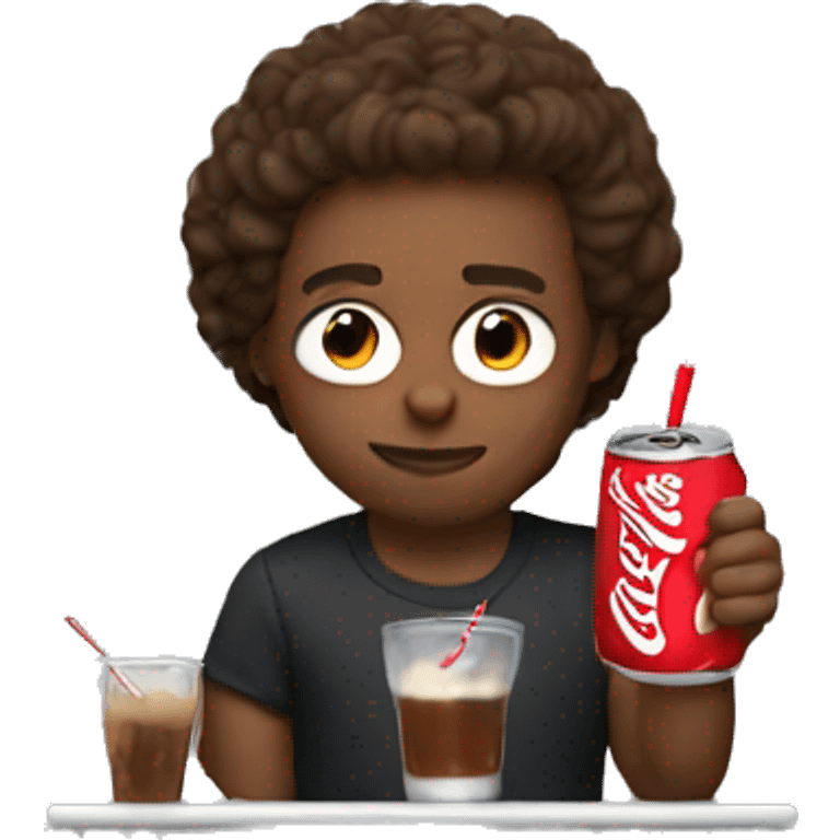 filmmaker editing brown hair drink a coke emoji