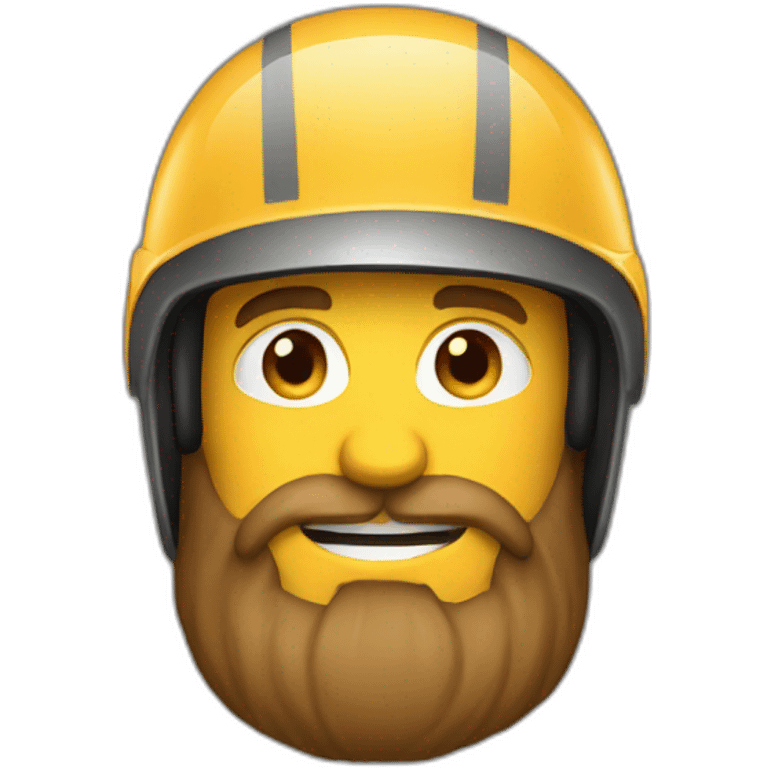 man with a beard and a helmet emoji