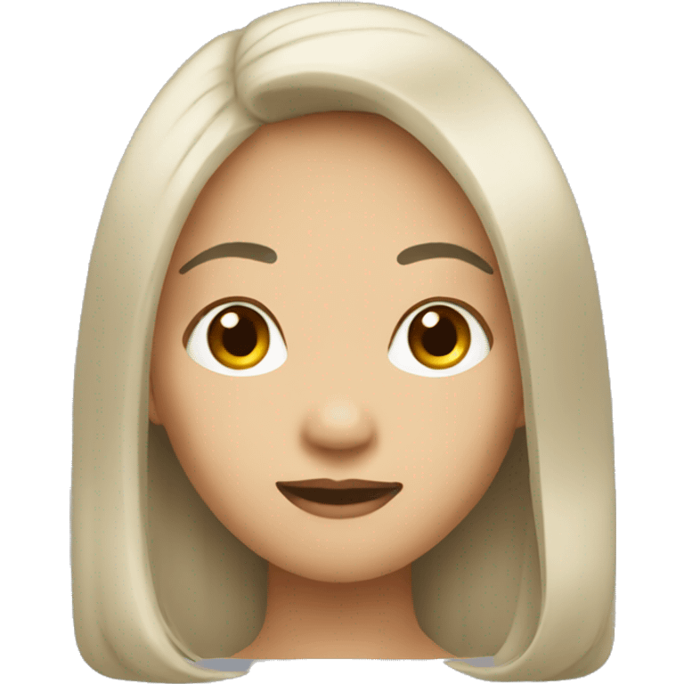 Asian woman long hair  emoji