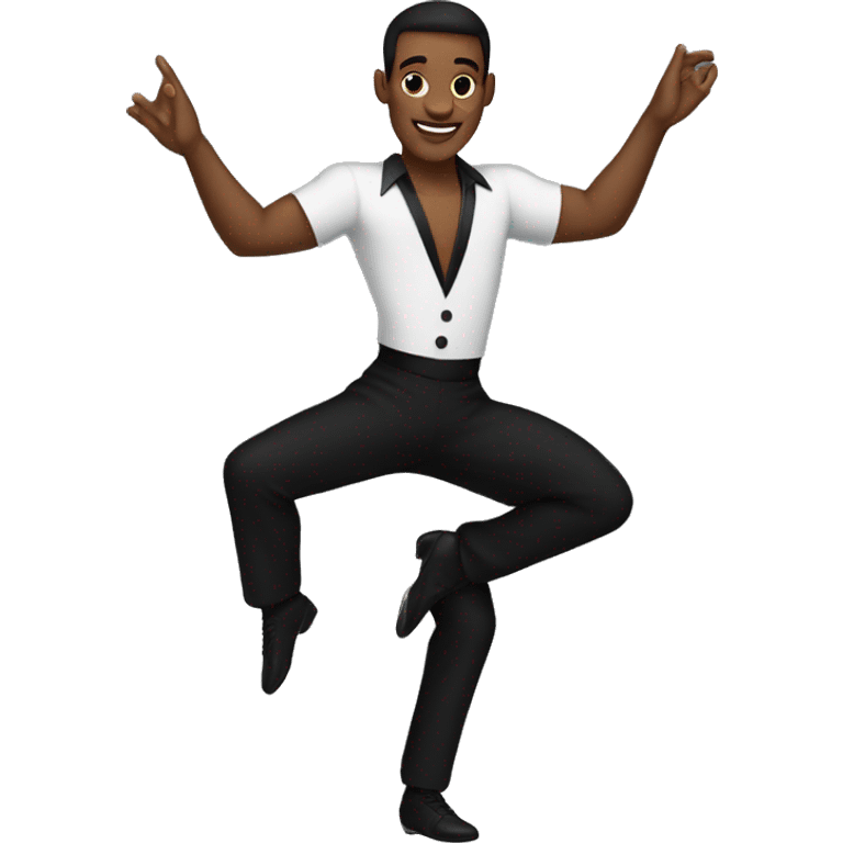 male jazz dancer black attire emoji