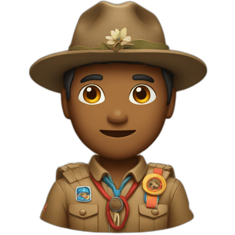 Scout guy with totem emoji