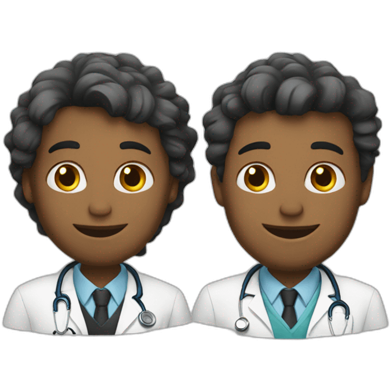 Two doctors in love emoji