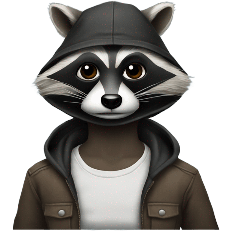 Raccoon wearing a thief’s mask emoji