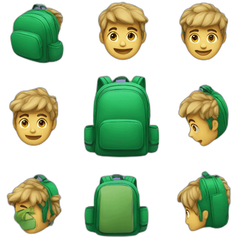 green backpack emoji