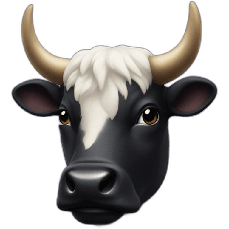 Black dreamy bull emoji