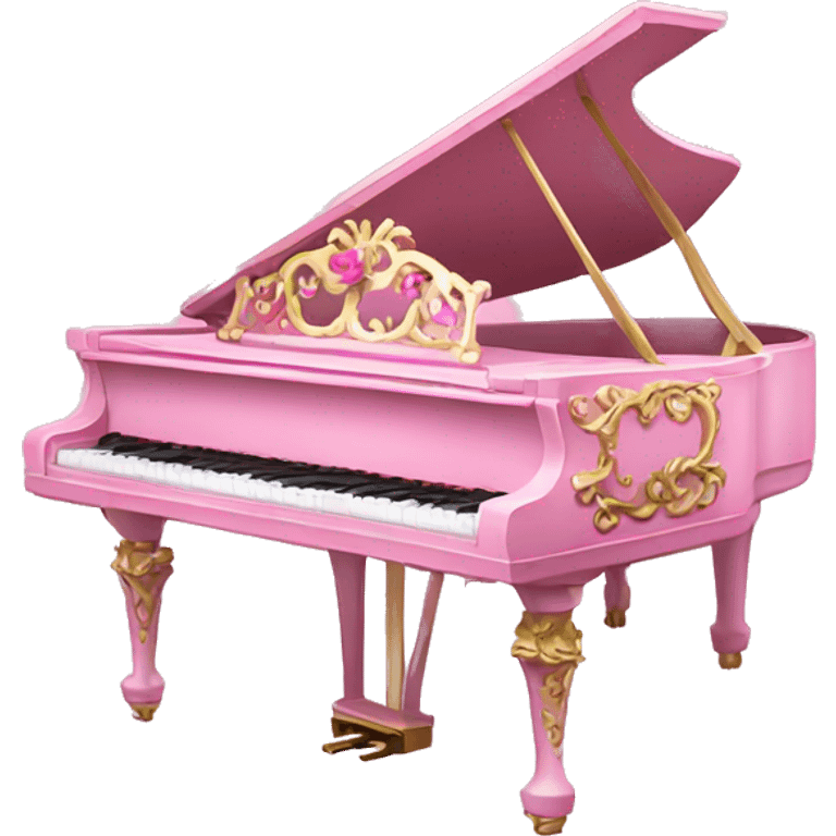 Pink Rococo piano emoji