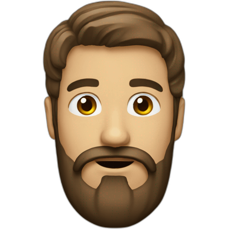 Man padlock beard slant view emoji