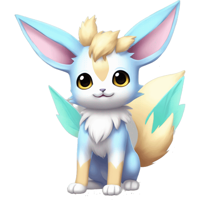 Kawaii Pastel Eeveelution-Cute-Pokémon-fusion full body emoji