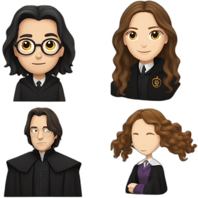 professor snape and hermione granger emoji