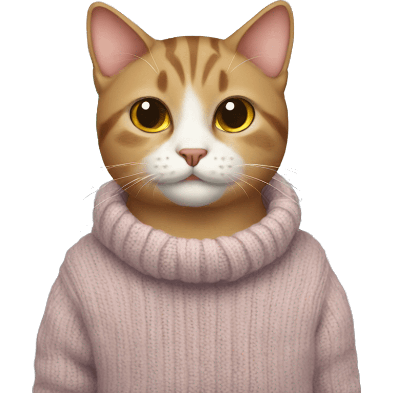 Cat wearing sweater emoji