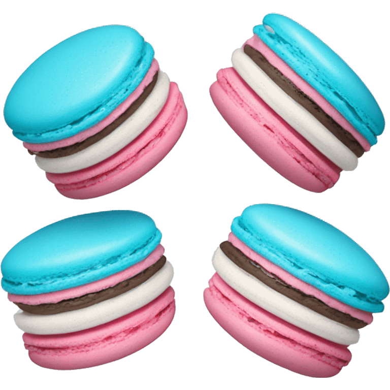 pink and blue macarons  emoji