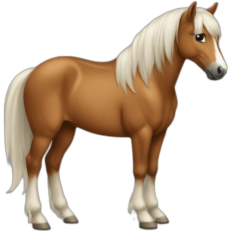 Un poney qui se transforme en chien emoji