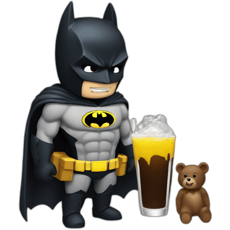 Batman drink a bear emoji