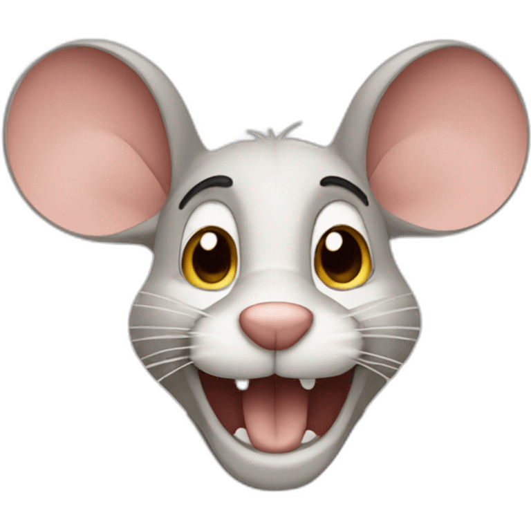 jerry mouse cartoon with moustache emoji